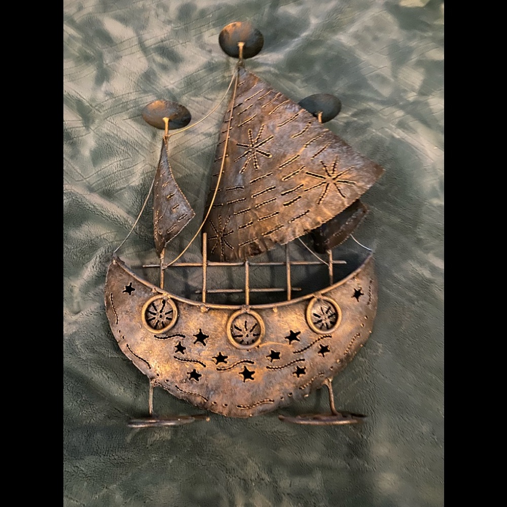 Vintage ship candleholder